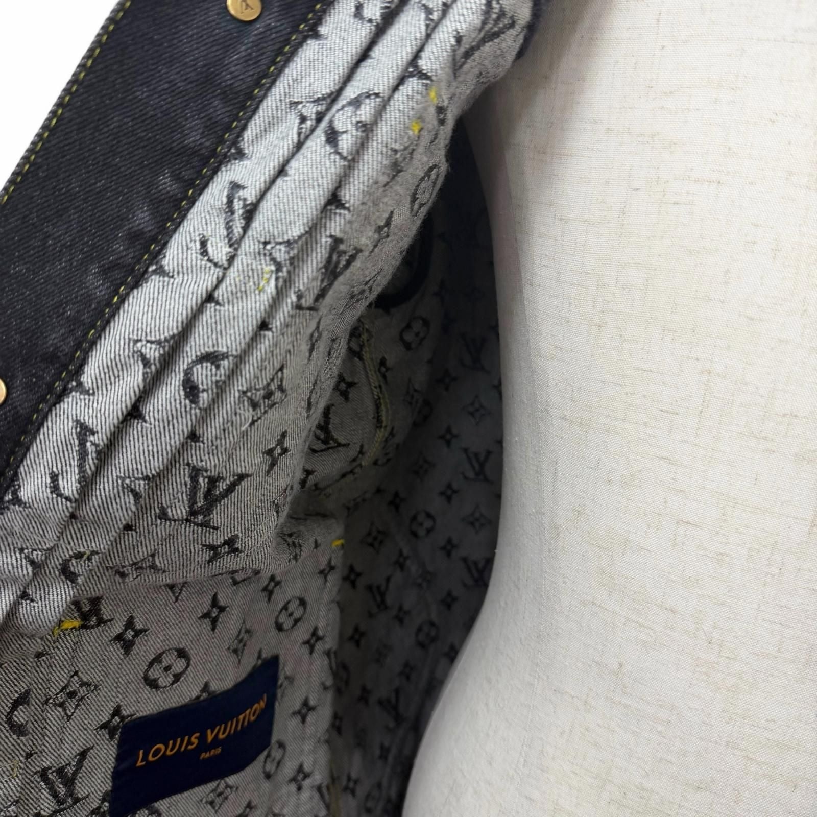 Louis Vuitton Cotton 100% SS Monogram Denim Jacket Indigo Blue 44 — view 5