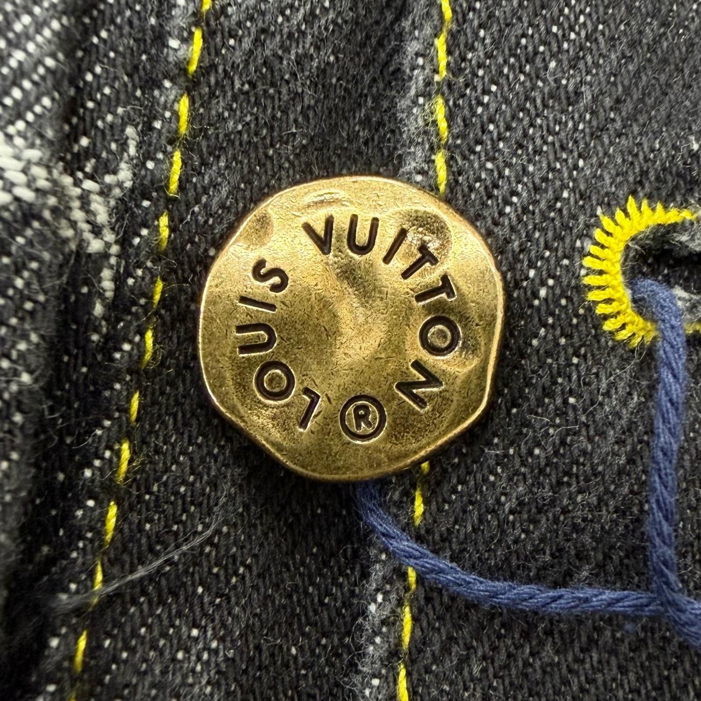 Louis Vuitton Cotton 100% SS Monogram Denim Jacket Indigo Blue 44 — view 6