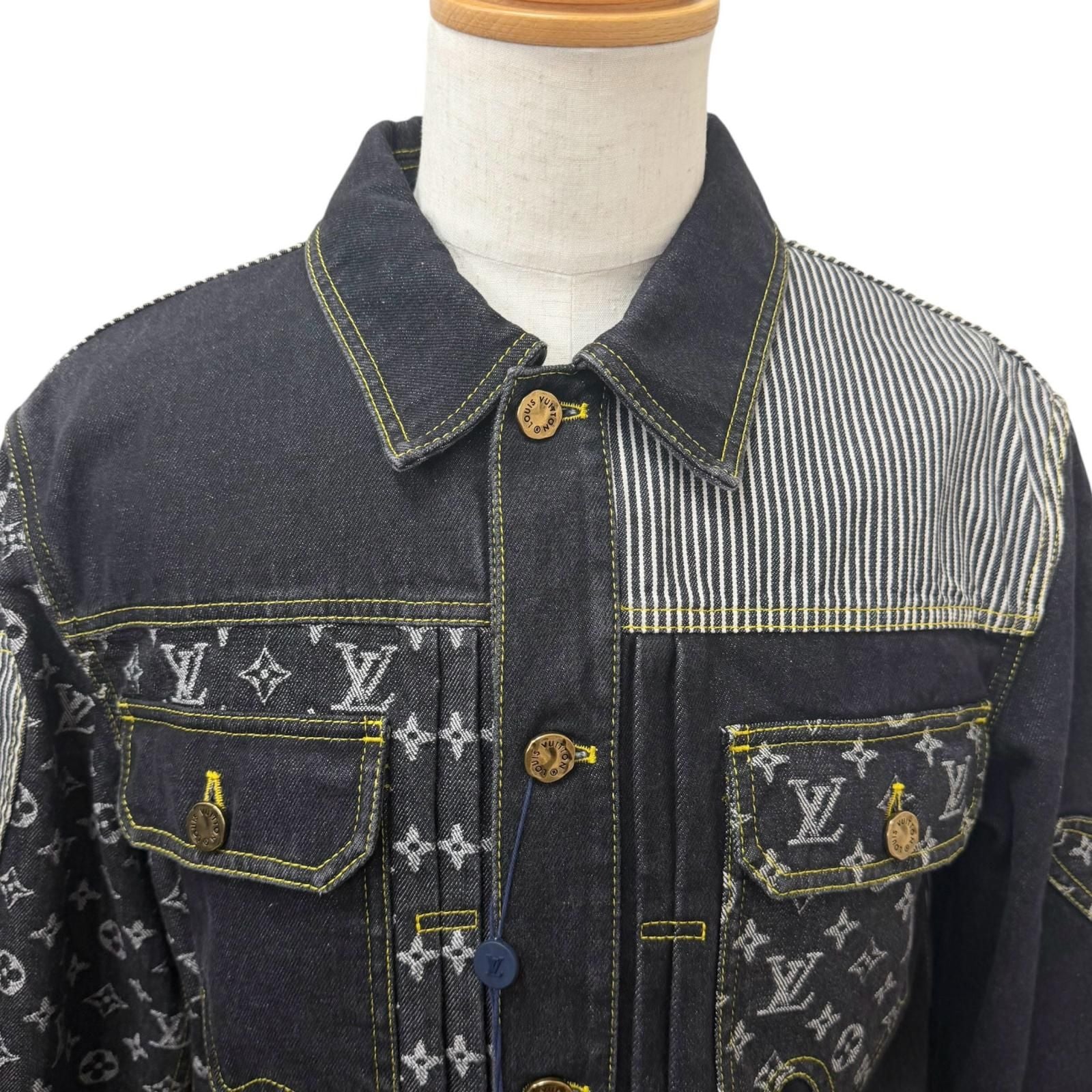 Louis Vuitton Cotton 100% SS Monogram Denim Jacket Indigo Blue 44 — view 2