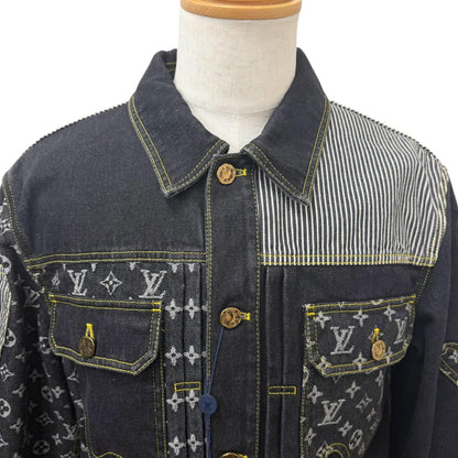 Louis Vuitton Cotton 100% SS Monogram Denim Jacket Indigo Blue 44 — view 2