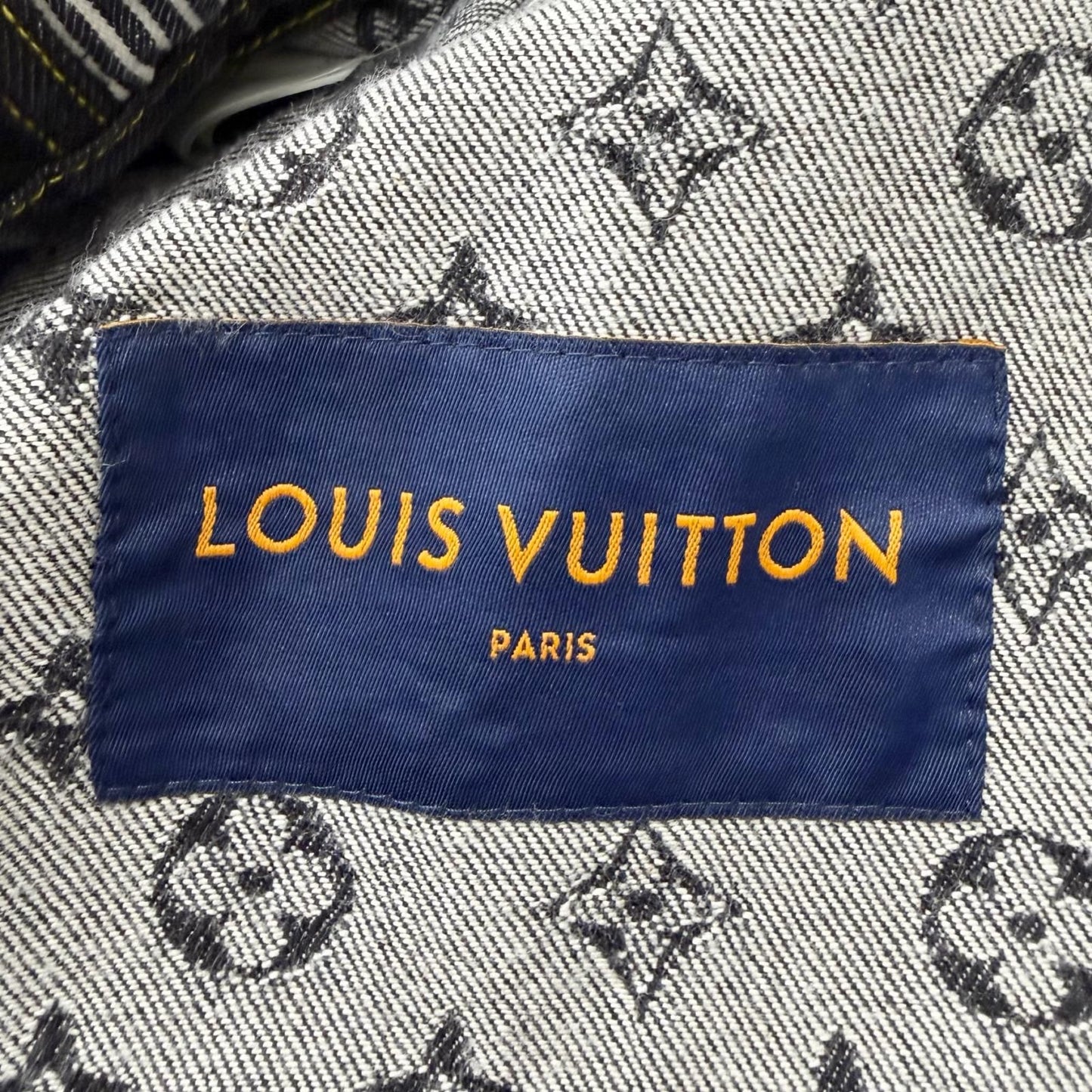 Louis Vuitton Cotton 100% SS Monogram Denim Jacket Indigo Blue 44 — view 7