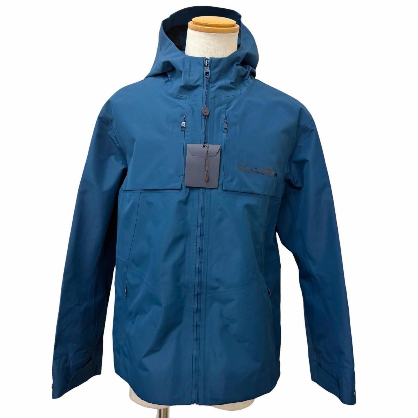 Louis Vuitton Back LV Logo Hooded Mountain Hoodie Blue 50