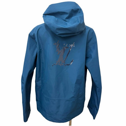 Louis Vuitton Back LV Logo Hooded Mountain Hoodie Blue 50 — view 4