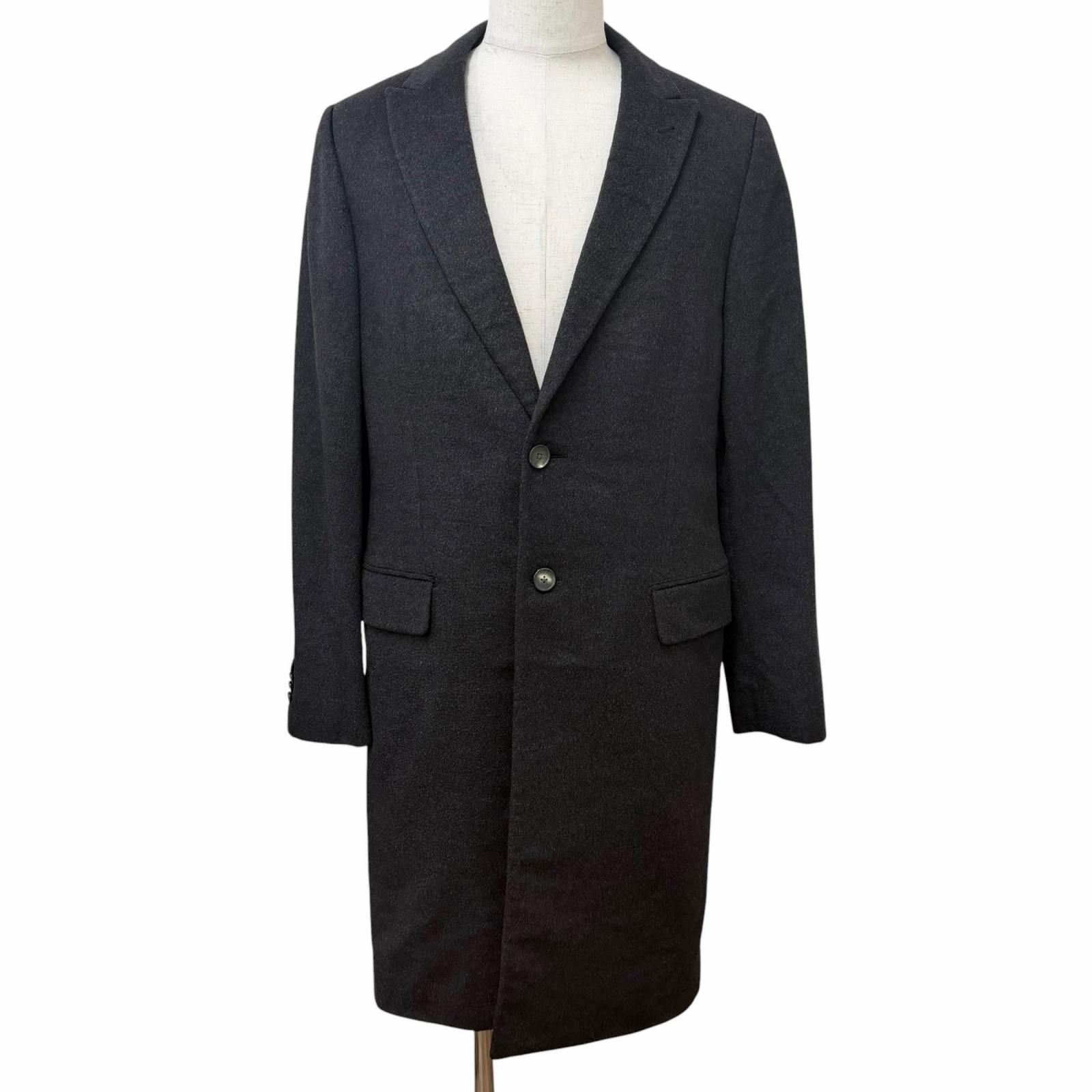 Louis Vuitton Cashmere Lining Damier Pattern Long Chesterfield Coat Charcoal