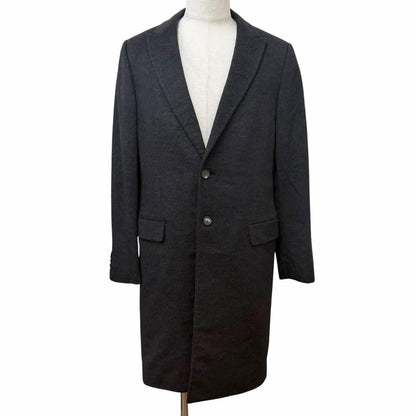Louis Vuitton Cashmere Lining Damier Pattern Long Chesterfield Coat Charcoal
