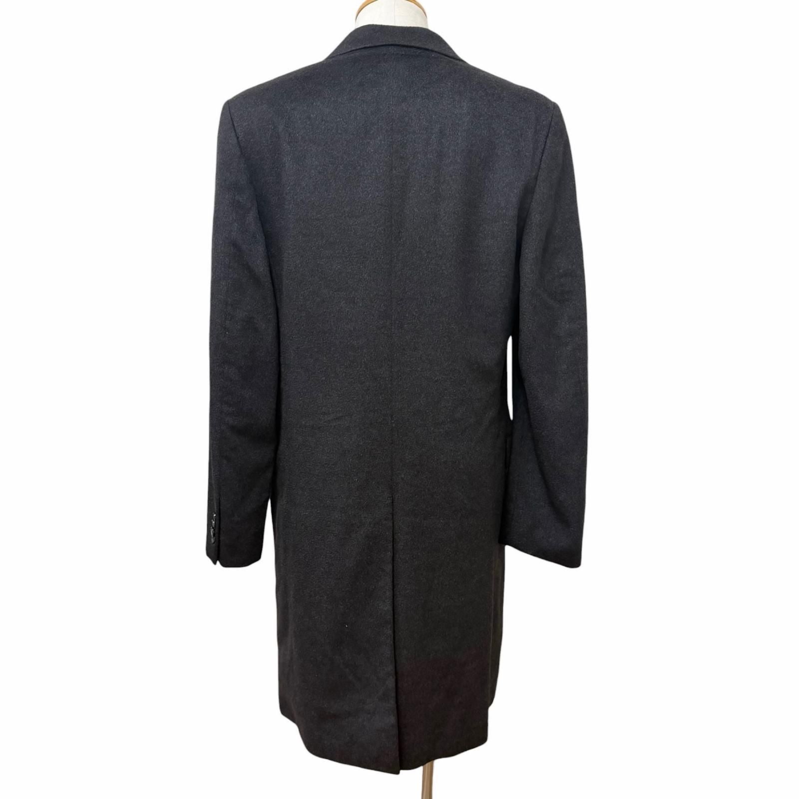 Louis Vuitton Cashmere Lining Damier Pattern Long Chesterfield Coat Charcoal — view 4