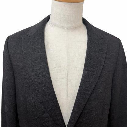 Louis Vuitton Cashmere Lining Damier Pattern Long Chesterfield Coat Charcoal — view 2