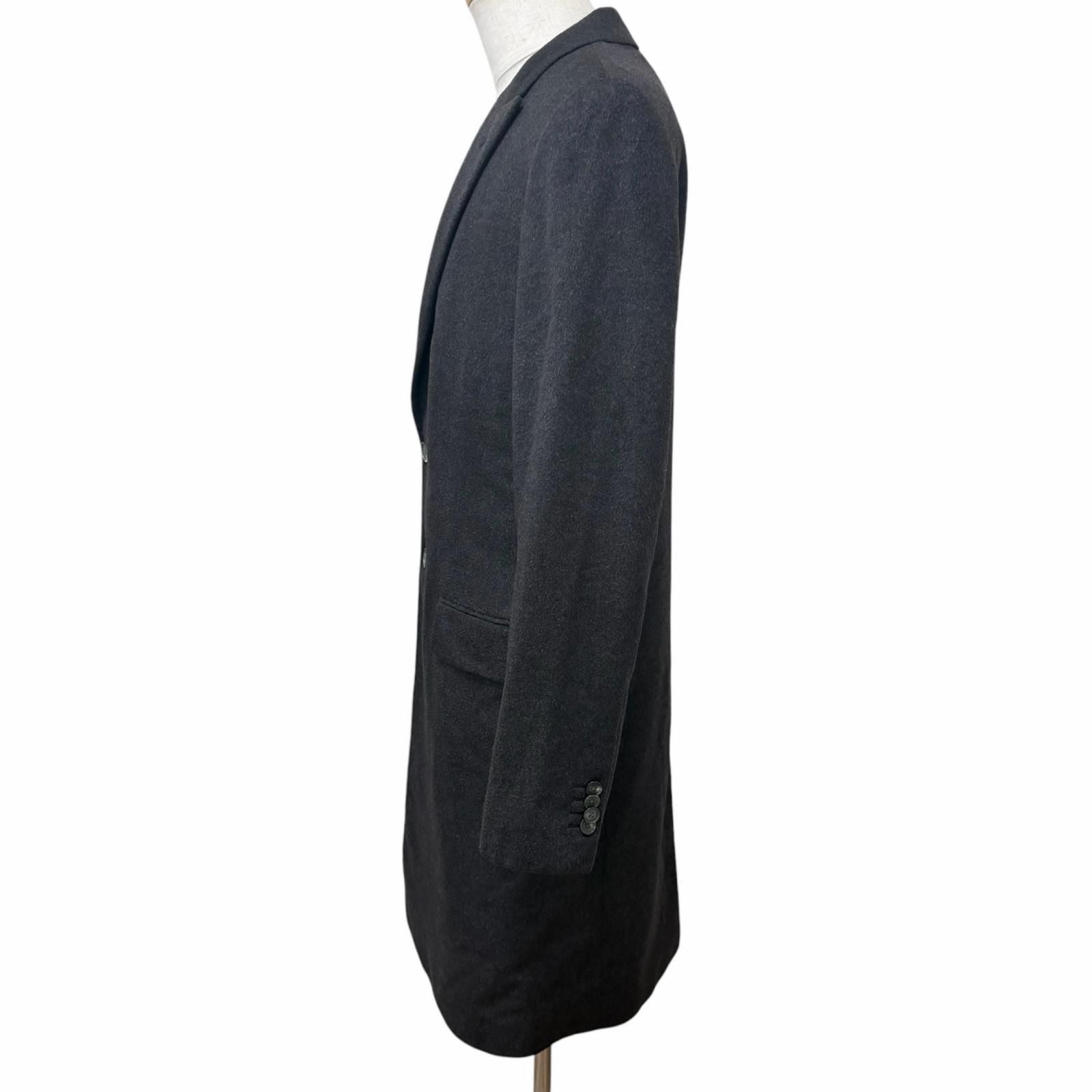 Louis Vuitton Cashmere Lining Damier Pattern Long Chesterfield Coat Charcoal — view 3