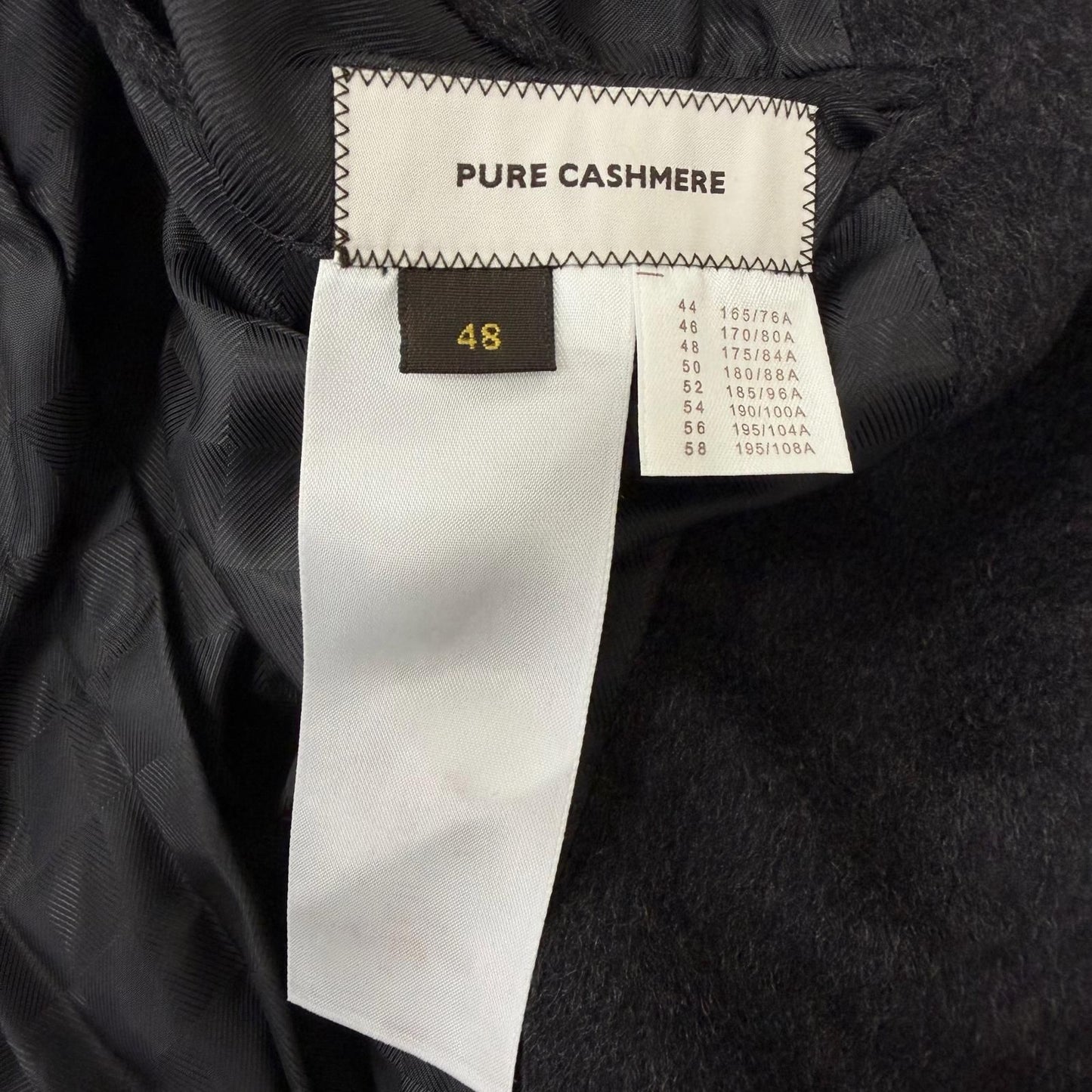 Louis Vuitton Cashmere Lining Damier Pattern Long Chesterfield Coat Charcoal — view 8
