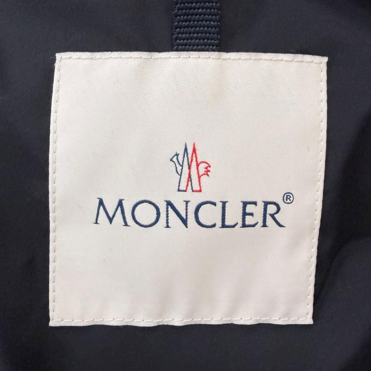 Moncler Reims Giubbotto Leather Logo Patch Hooded Down Jacket Black 1 Hanger — view 8