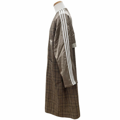 Gucci Adidas Checkered Logo Gold Button Color Coat Khaki 48 Garment Hanger — view 3