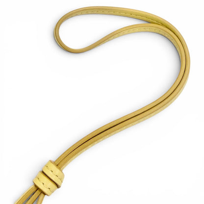 Miu Miu Trick Leather Key Ring Cowhide Vanilla Bag Charm Gold Recommended — view 5