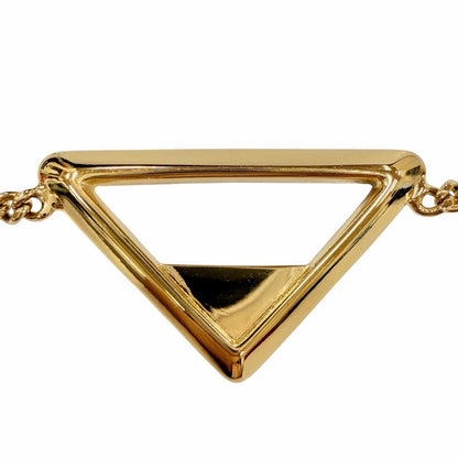 Prada Metal Bracelet Triangle Logo Chain Gold — view 4