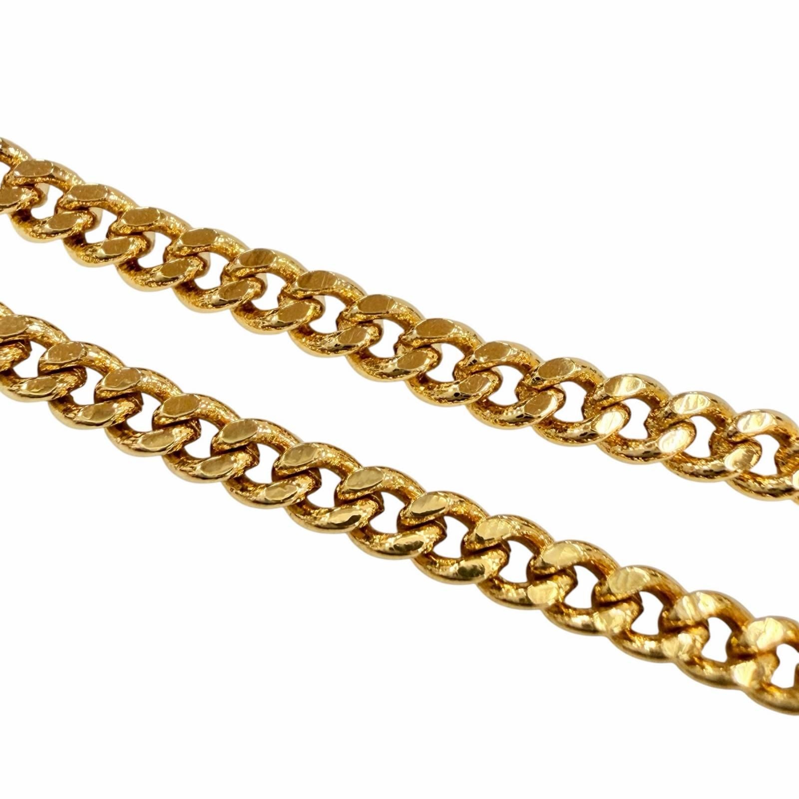 Prada Metal Bracelet Triangle Logo Chain Gold — view 5