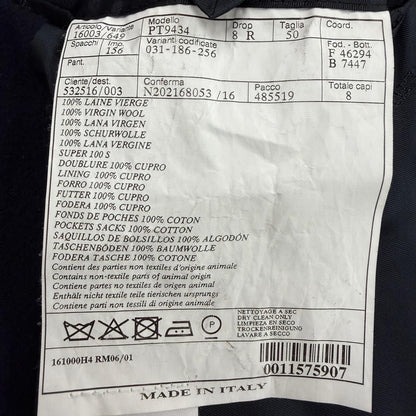 Hermes Wool Lining Logo Pattern Single Chesterfield Coat Navy 50 Hanger — view 8