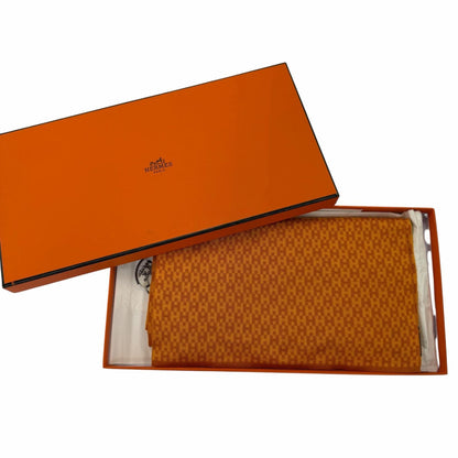 Hermes Vintage Silk 100% Pattern Scarf Orange — view 2