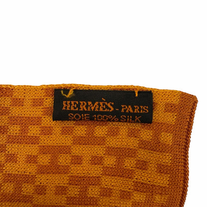 Hermes Vintage Silk 100% Pattern Scarf Orange — view 6