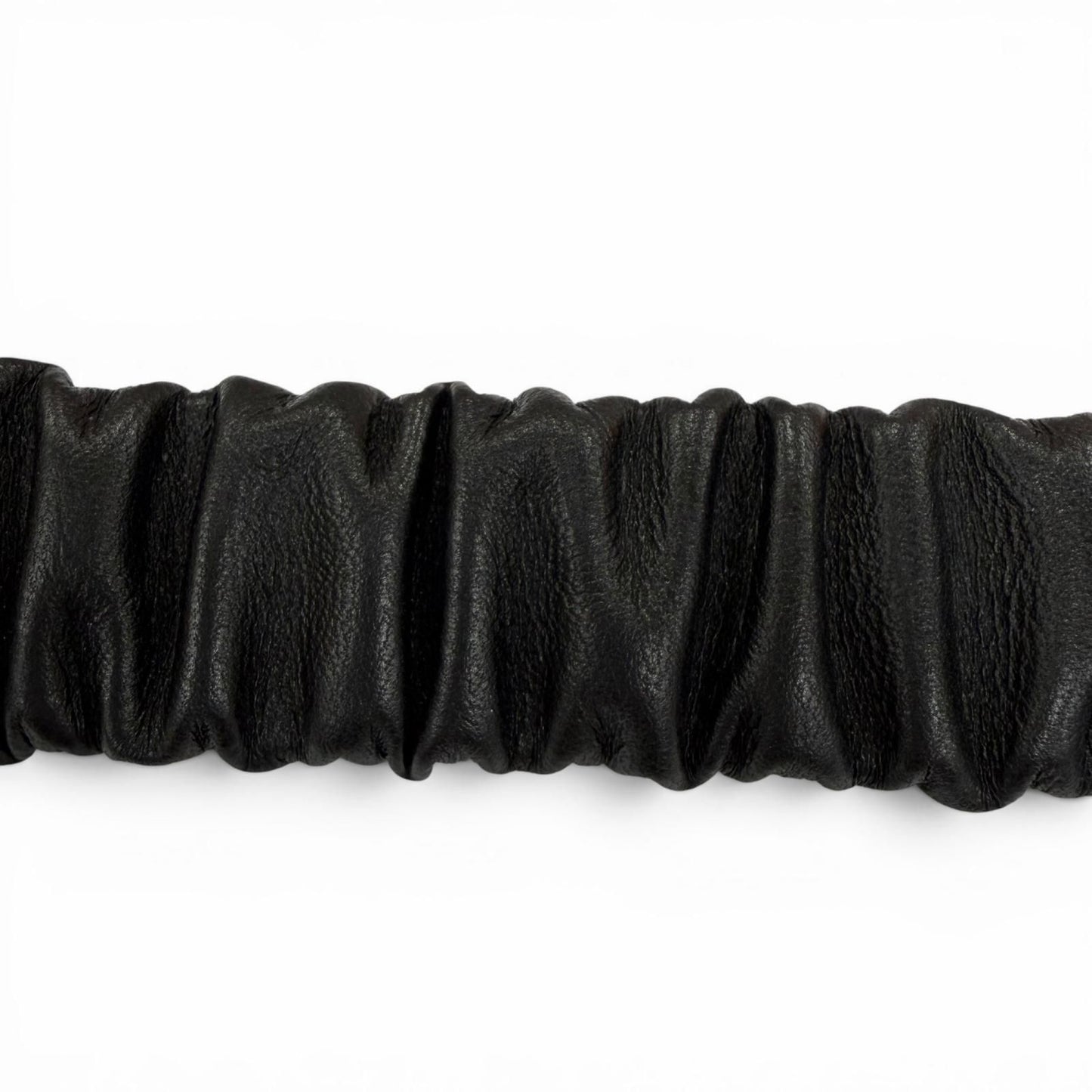 Chanel 21c CC Logo Rhinestone Leather Rubber Belt Black Gold — view 9