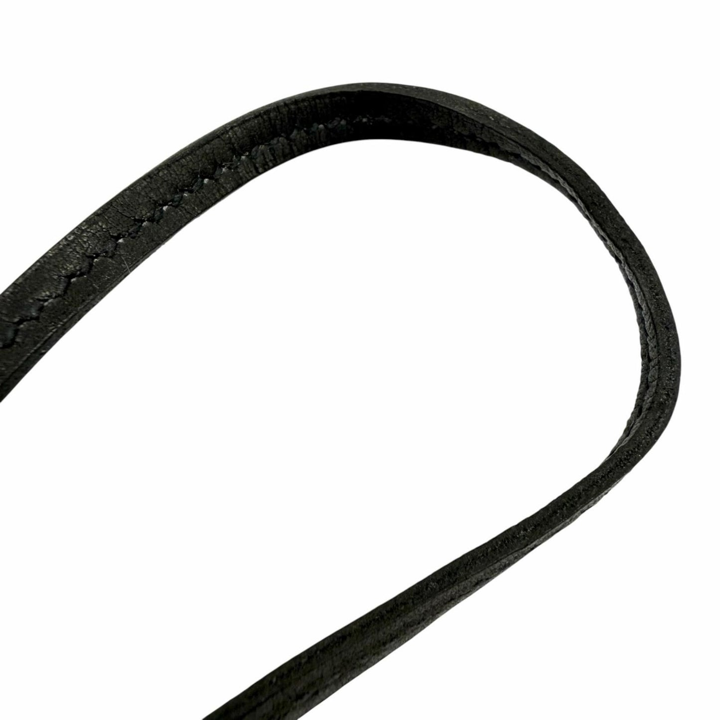 Hermes Leather Silver Martin Margiela Era Clochette Necklace Black — view 5