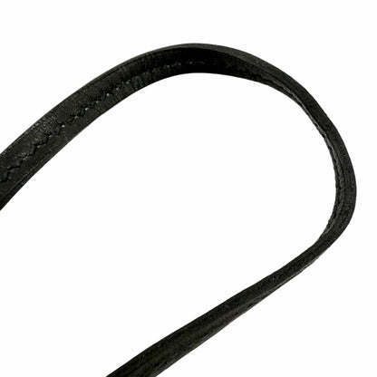 Hermes Leather Silver Martin Margiela Era Clochette Necklace Black — view 5