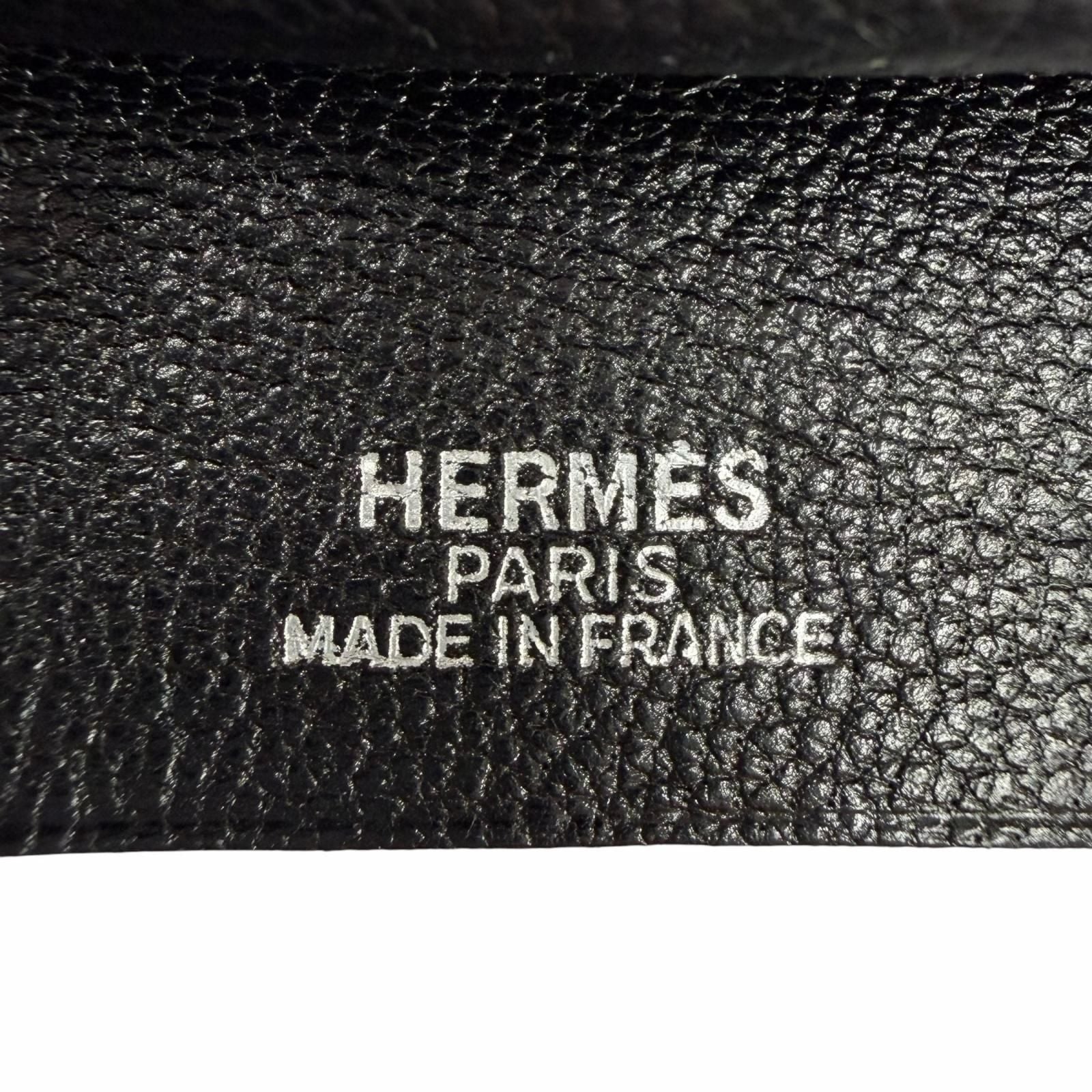 Hermes Leather Silver Martin Margiela Era Clochette Necklace Black — view 7