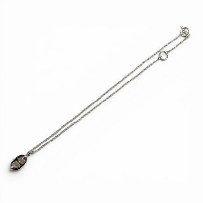 Hermes Pendant Mini Maillon PM Necklace Silver Black — view 5