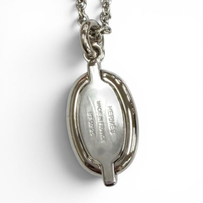 Hermes Pendant Mini Maillon PM Necklace Silver Black — view 3