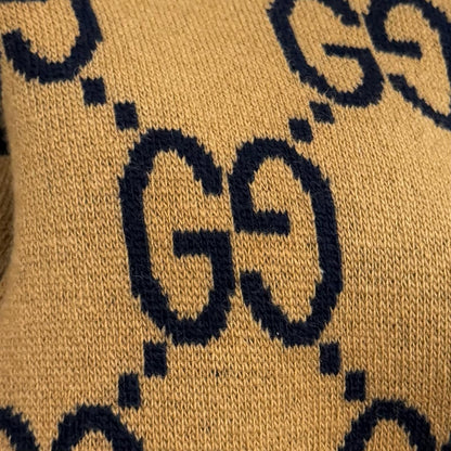 Gucci Wool Blend Reversible Check Jumbo GG Oversize Knit Cardigan Brown XS — view 9