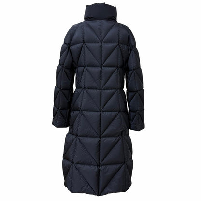 Moncler Cerise Logo Patch Stand Color Zip Up Coat Black 4 — view 3