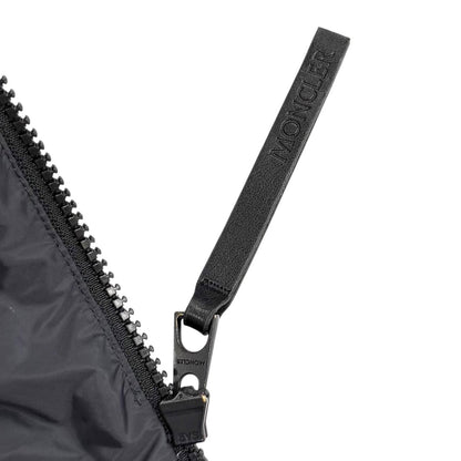 Moncler Cerise Logo Patch Stand Color Zip Up Coat Black 4 — view 7