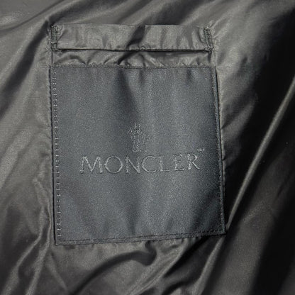 Moncler Cerise Logo Patch Stand Color Zip Up Coat Black 4 — view 8