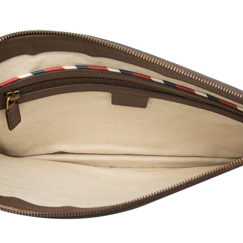 Gucci GG Supreme Courier Patch Shoulder Bag Clutch 2-Way Beige Multicolor — view 4
