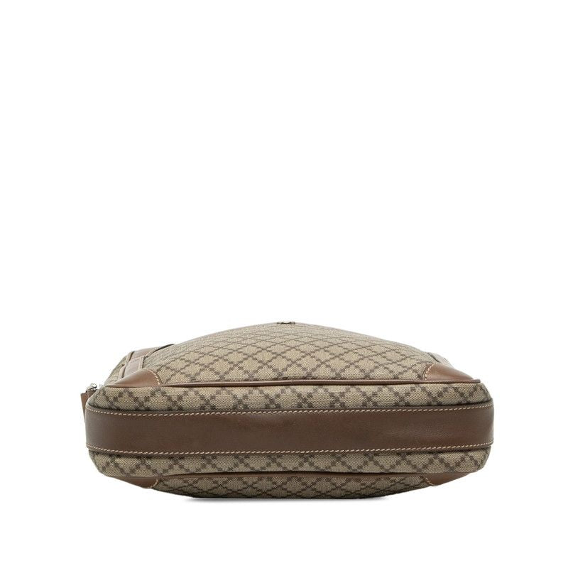 Gucci Diamante Shoulder Bag Beige Brown Leather — view 3