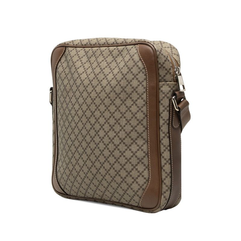 Gucci Diamante Shoulder Bag Beige Brown Leather — view 2