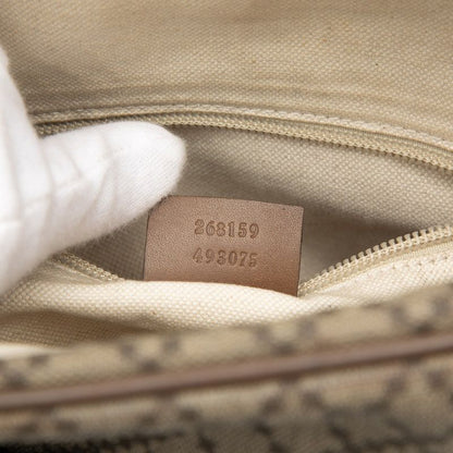 Gucci Diamante Shoulder Bag Beige Brown Leather — view 6