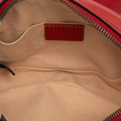 Gucci GG Marmont Quilted Belt Bag Red Leather — view 4