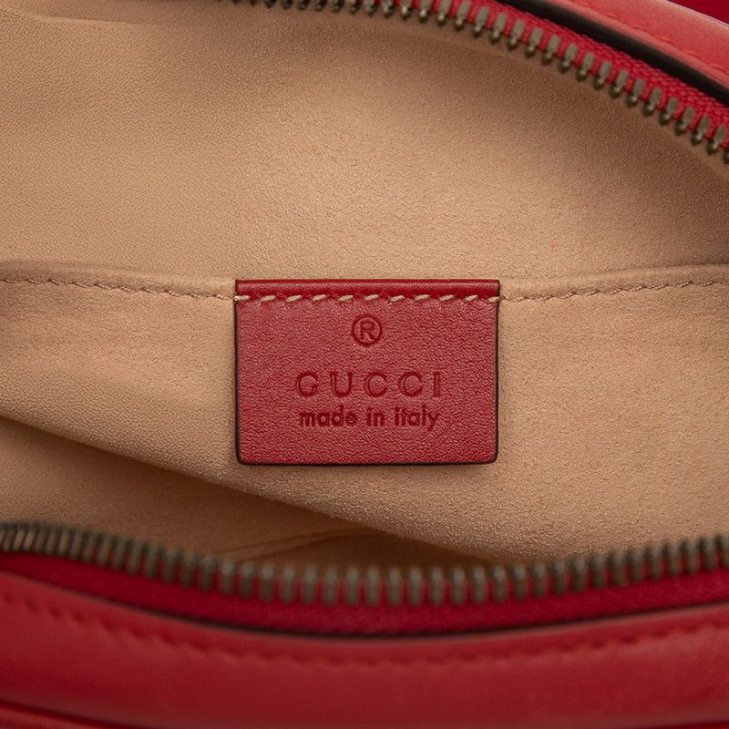Gucci GG Marmont Quilted Belt Bag Red Leather — view 5