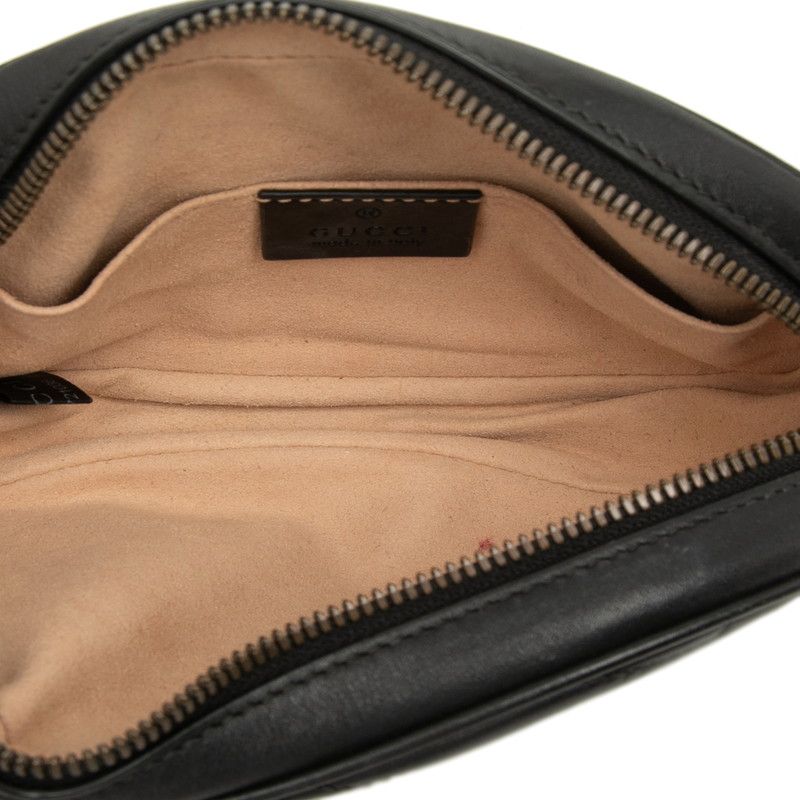 Gucci GG Marmont Quilted Belt Bag Black Leather — view 4