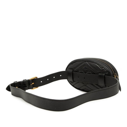 Gucci GG Marmont Quilted Belt Bag Black Leather — view 2