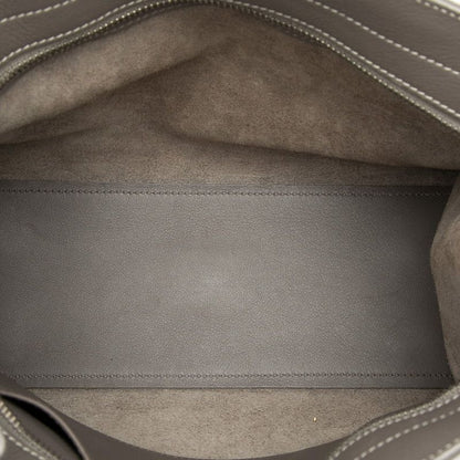 Saint Laurent YSL Logo Baby Cabas 2-Way Shoulder Bag Gray Leather — view 4