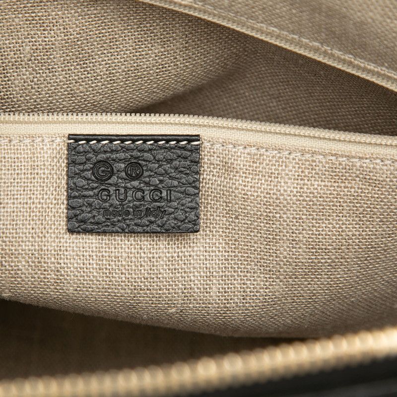 Gucci Interlocking 2-Way Shoulder Bag Black Leather — view 6