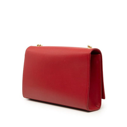Saint Laurent Kate Tassel YSL Logo Chain Shoulder Bag Red Leather — view 2