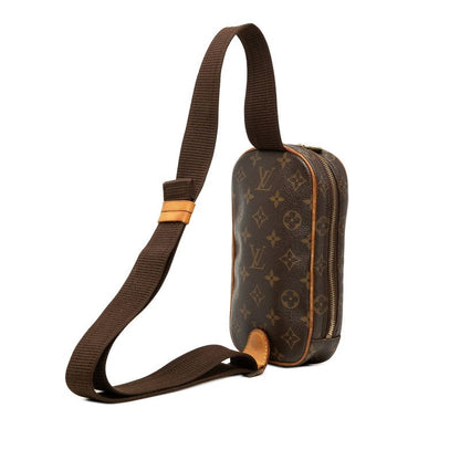 Louis Vuitton Monogram Pochette Gange Belt Bag Brown Leather — view 2