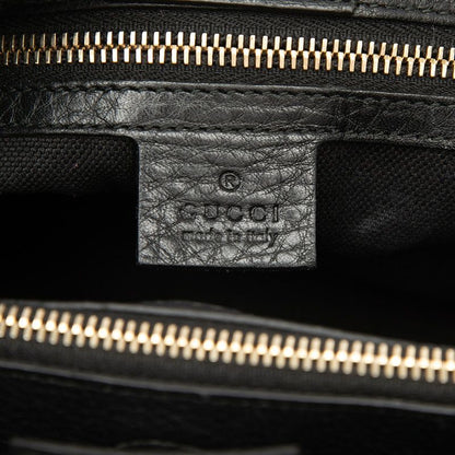 Gucci Bambu 2-Way Shoulder Bag Black Leather — view 5