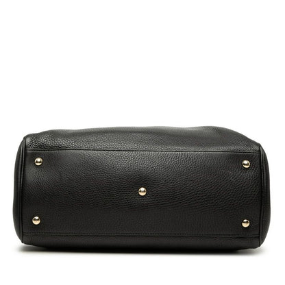 Gucci Bambu 2-Way Shoulder Bag Black Leather — view 3