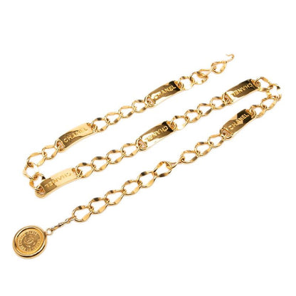 Chanel CC Logo 31 Rue Cambon Paris Chain Belt Plate Gold Plated