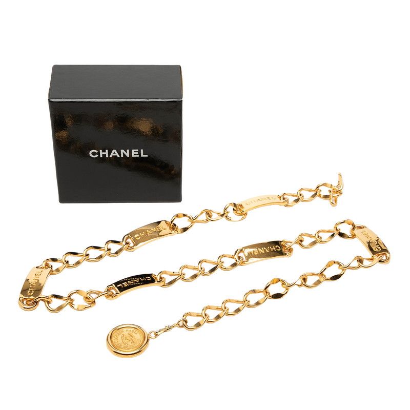Chanel CC Logo 31 Rue Cambon Paris Chain Belt Plate Gold Plated — view 4
