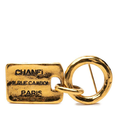 Chanel CC Logo 31 Rue Cambon Paris Brooch Gold Plated