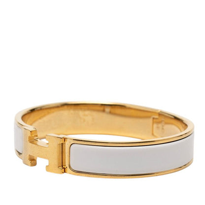 Hermes Click PM Bracelet Gold White Plated Enamel — view 2