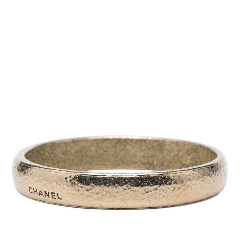 Chanel Logo Bangle Champagne Gold Plated 1- Bracelet — view 2